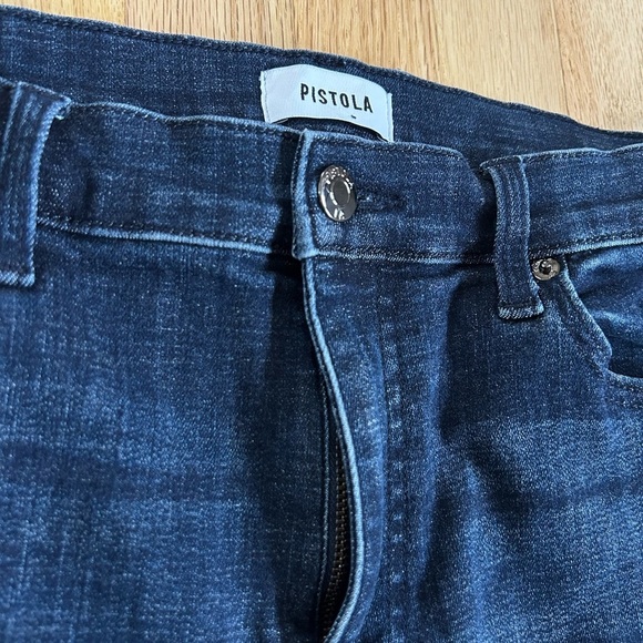 PISTOLA monroe cigarette crop high rise straight leg jeans dark wash size 32 - Picture 7 of 15